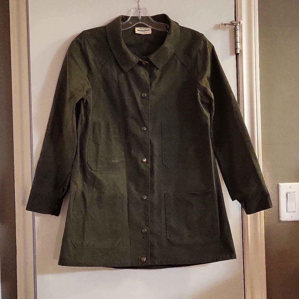 Ali Golden Waxed Cotton Raincoat S
